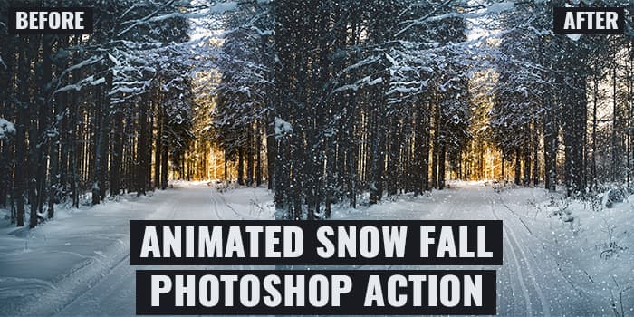 Animated Snow Fall Photoshop Action