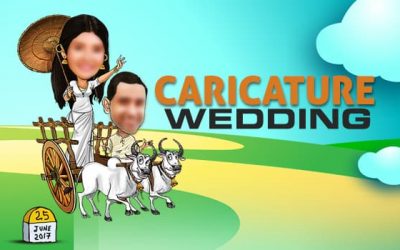 Caricature Wedding Photoshop Graphics