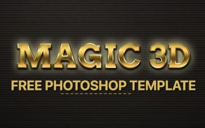 Magic 3D Photoshop Template
