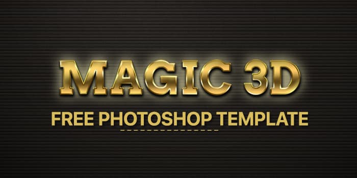 Magic 3D Photoshop Template