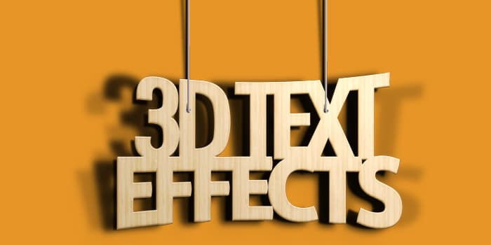 3D Wooden Text Effects