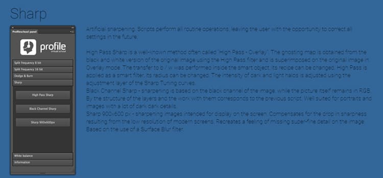 Profile Panel for Photoshop