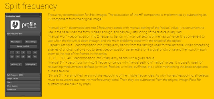 Profile Panel for Photoshop