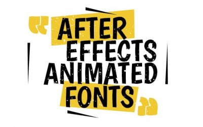 After Effects Animated Fonts