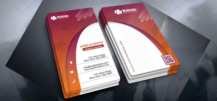 Designer Vertical Business Card