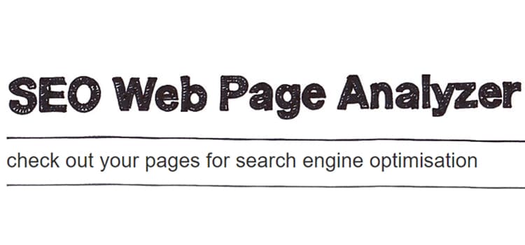 Web page Analyzer